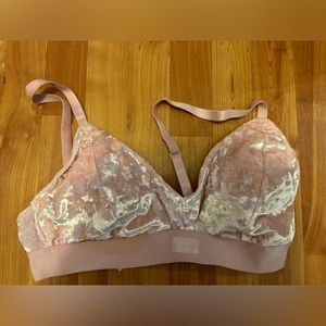 NWT velvet bralette pink  by Victoria’s Secret L DD